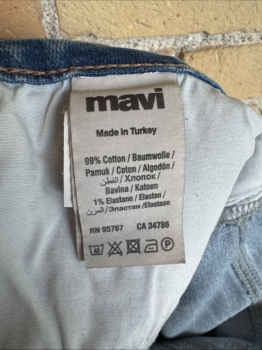 Mavi Heidi Light Blue Embroidered Denim Shorts - Picture 3 of 4